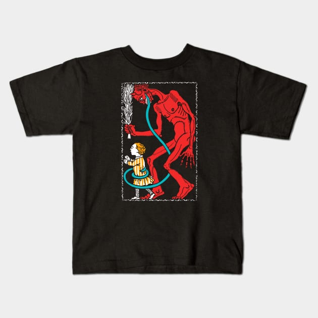 Merry Krampus (dark shirts) Kids T-Shirt by monkeysmash